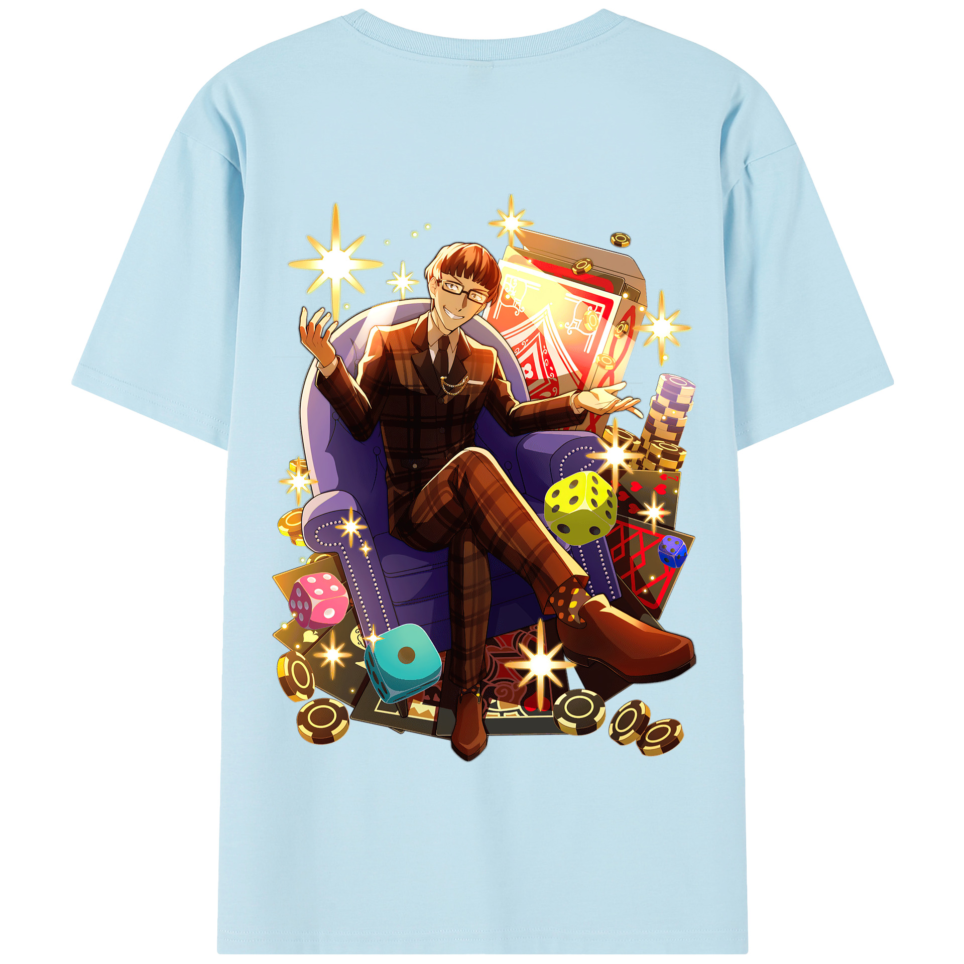 （画像用） 文豪ストレイドッグス Bungo Stray Dogs 綿100％半袖Tシャツ（背面プリント）